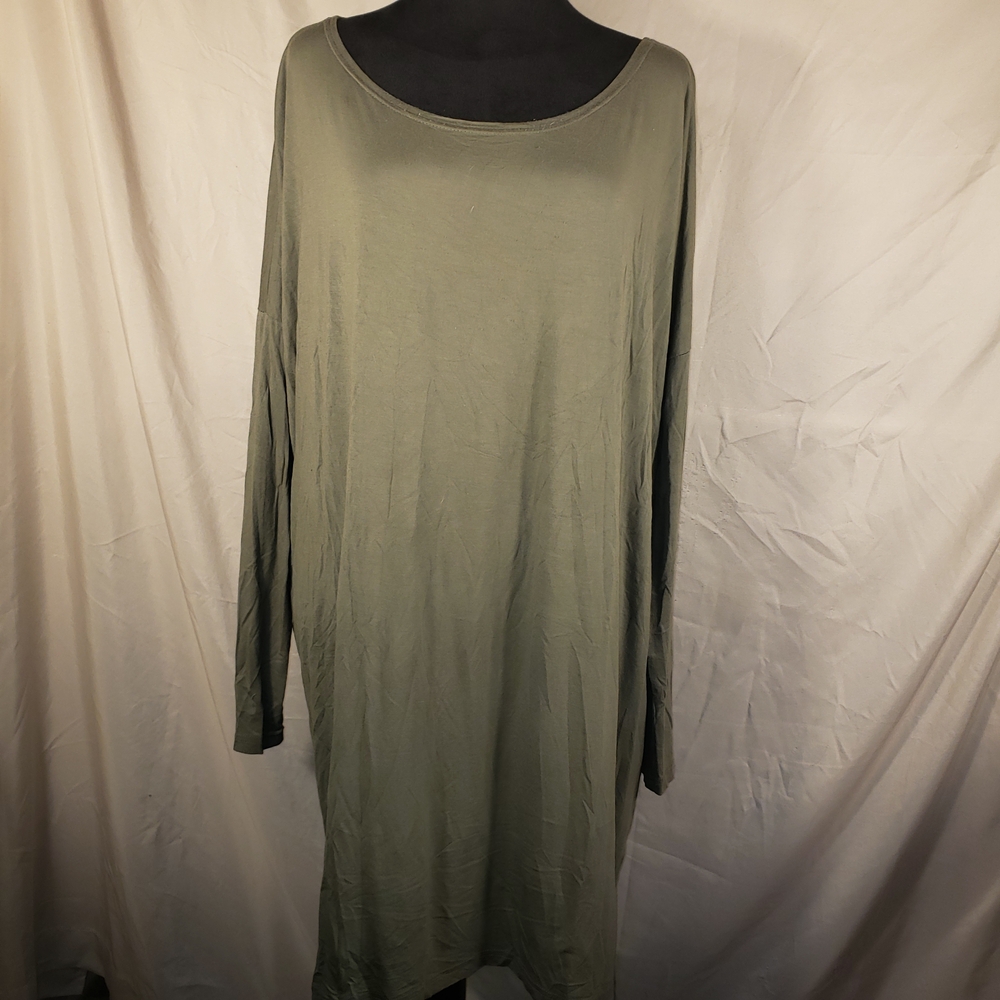 Piko 1988 Olive Long Sleeve Dress - L